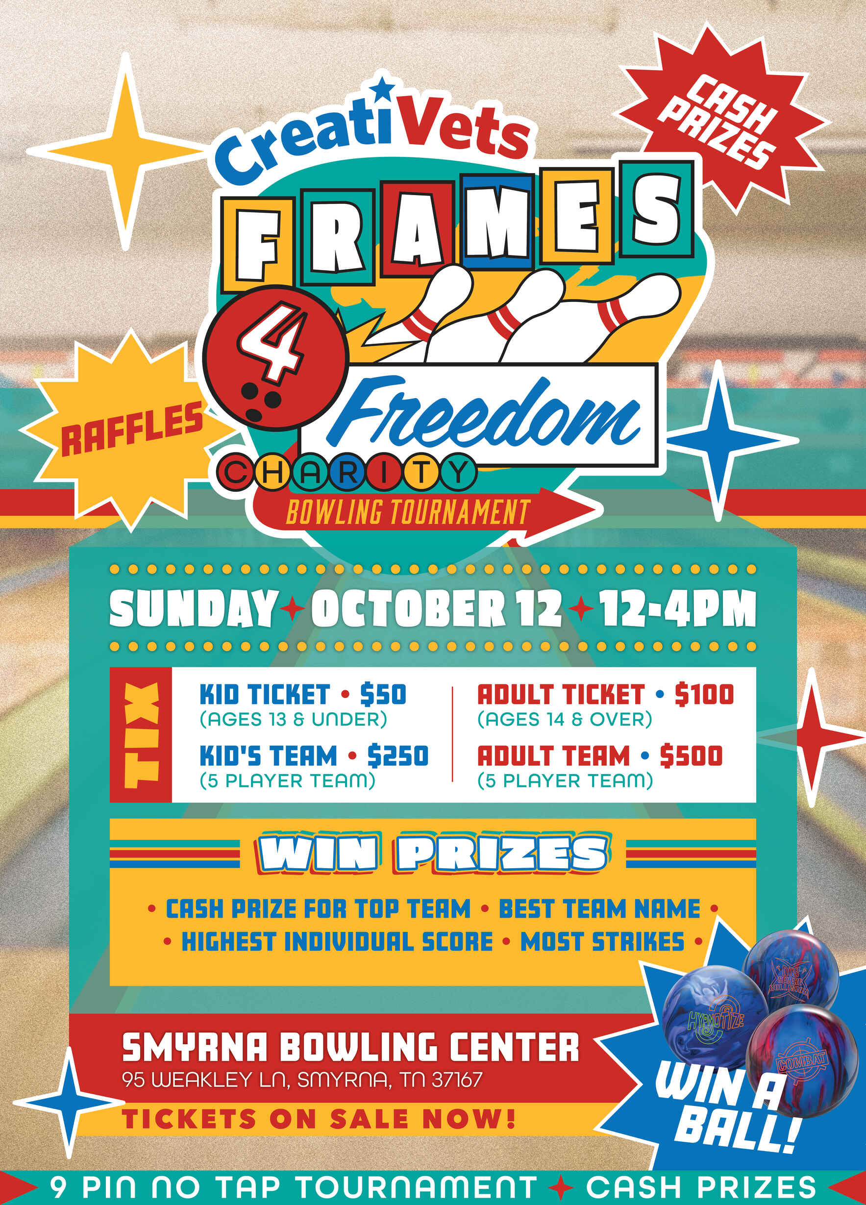 Frames4Freedom - CreatiVets' Inaugural Bowling Tournament image