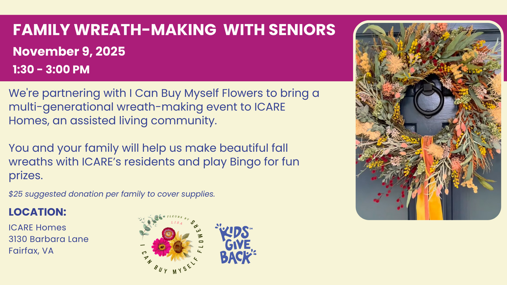 Family Wreath-Making with Seniors image