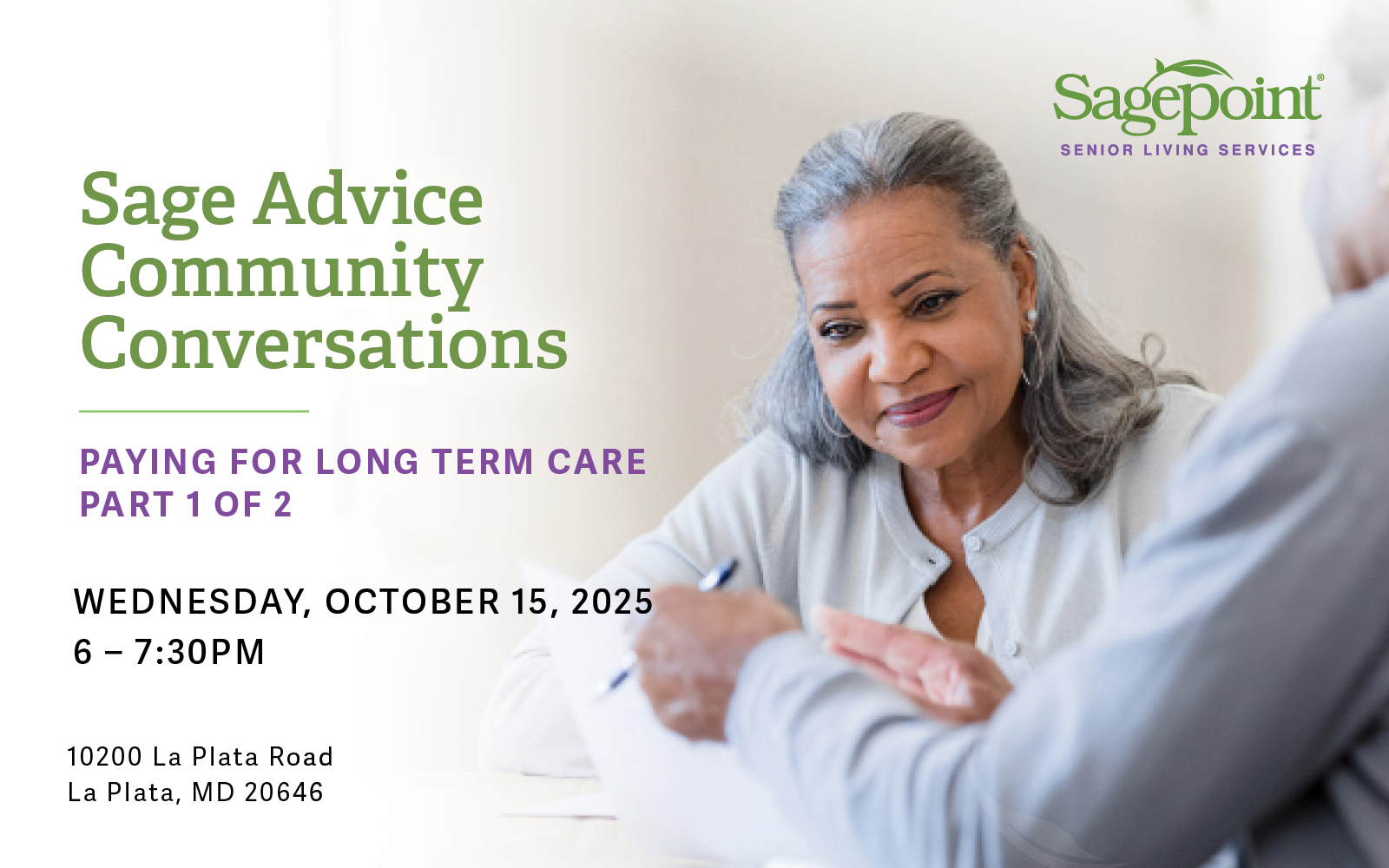 Sage Advice October 2025: Paying for Care Part 1 - Skilled Nursing: Nursing Home & Rehabilitation Care image