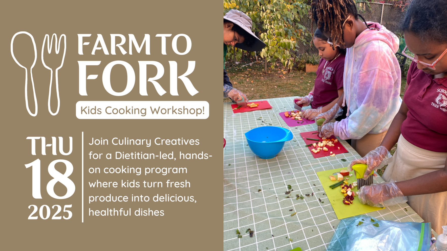 Farm to Fork Kids Cooking Workshop! image