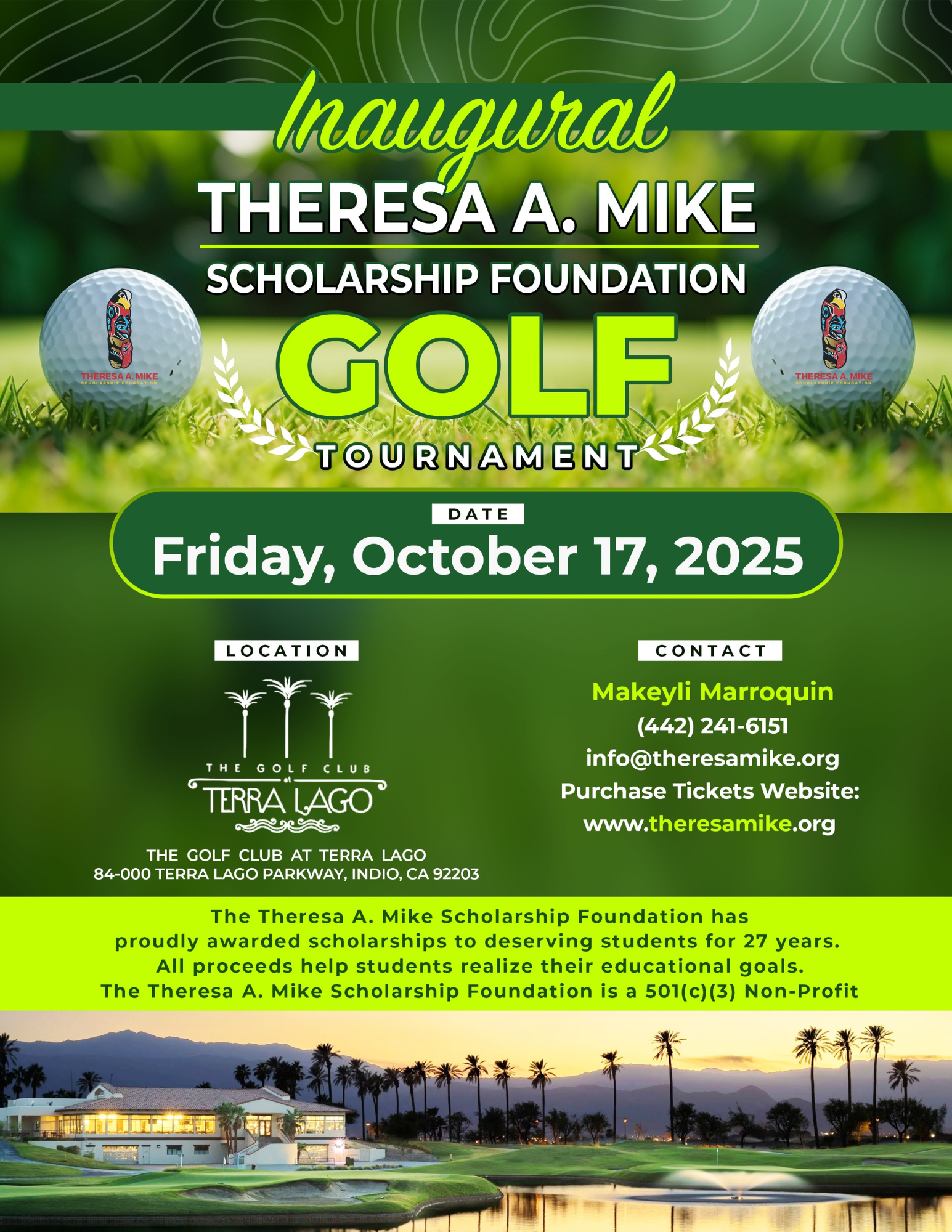 Theresa A. Mike - Inaugural Golf Tournament image
