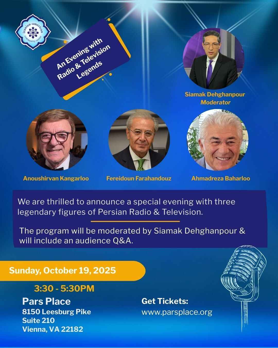 An Evening with 3 Radio & Television Legends! image