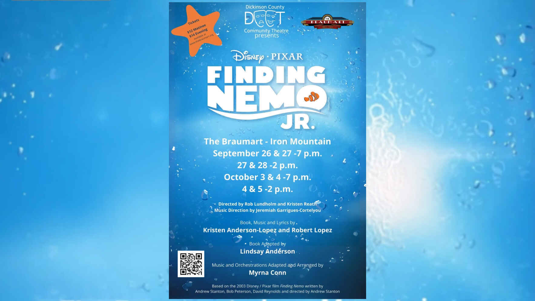 DCCT's Finding Nemo Jr. (September 26 evening performance) image