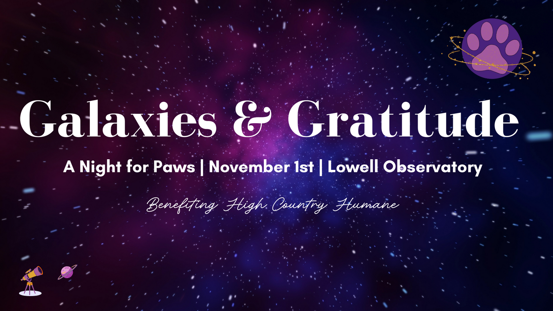 Galaxies & Gratitude: Fall Fundraising Event image