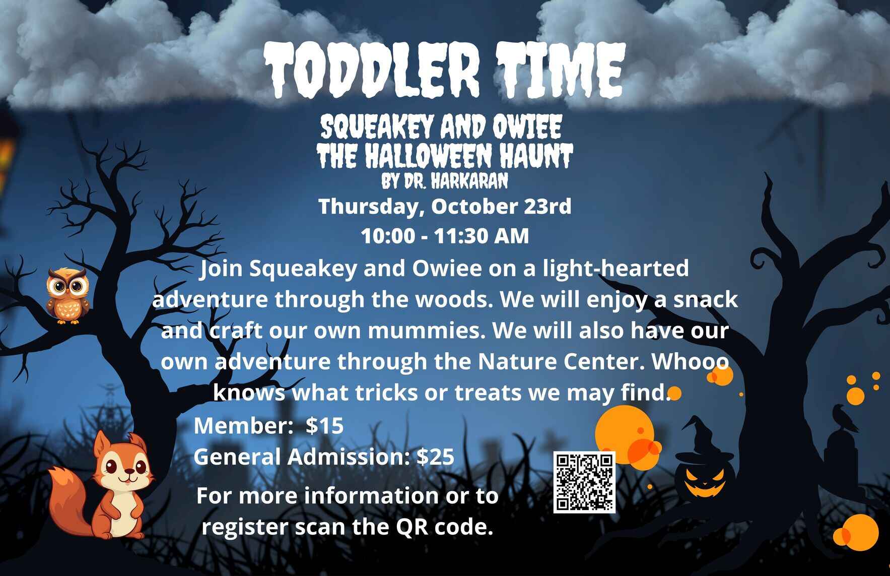 Toddler Time - Squeakey and Owiee the Halloween Haunt image