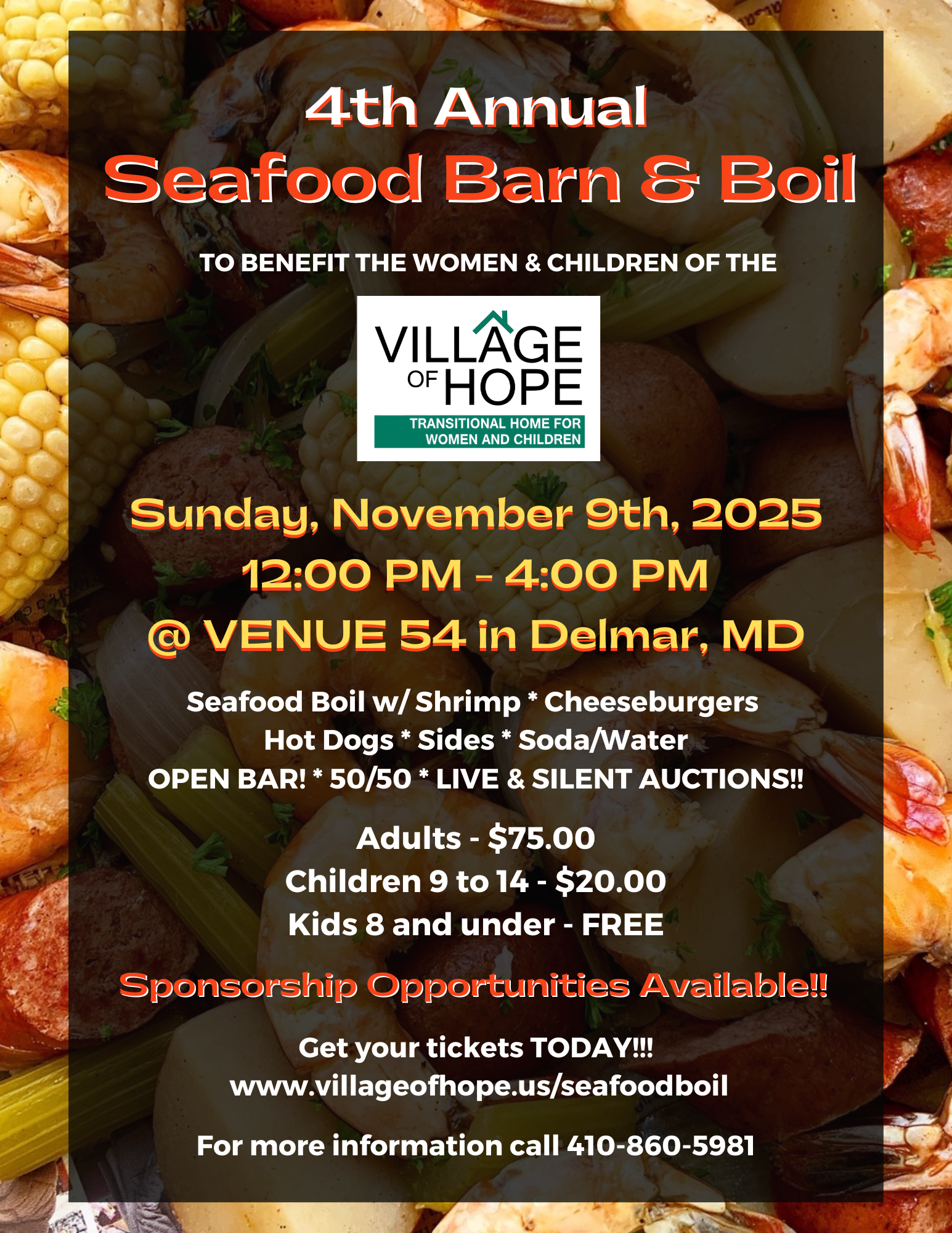 Village of Hope's 4th Annual Seafood Barn & Boil image