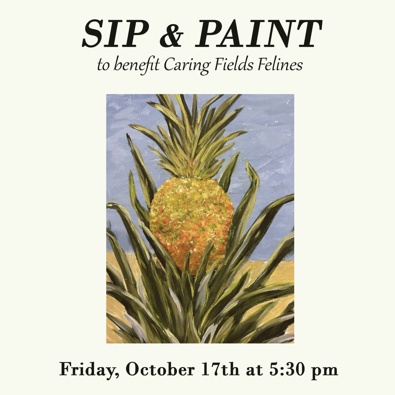 SIP & PAINT to Benefit Caring Fields Felines image
