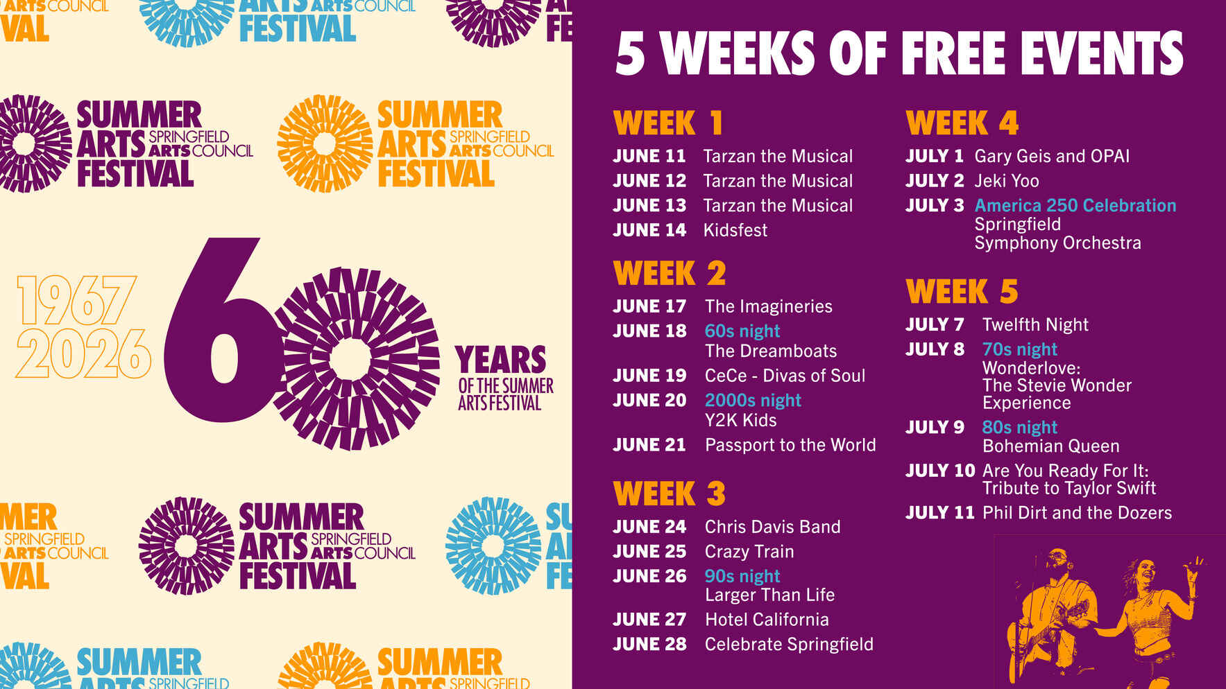 Pit Ticket Sales for the 60th Annual Summer Arts Festival image