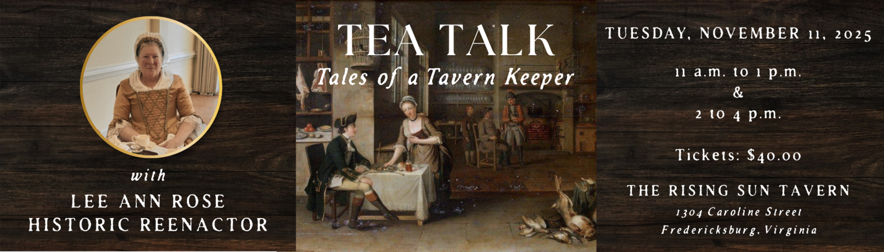 Tea Talk: Tales of a Tavern Keeper  image