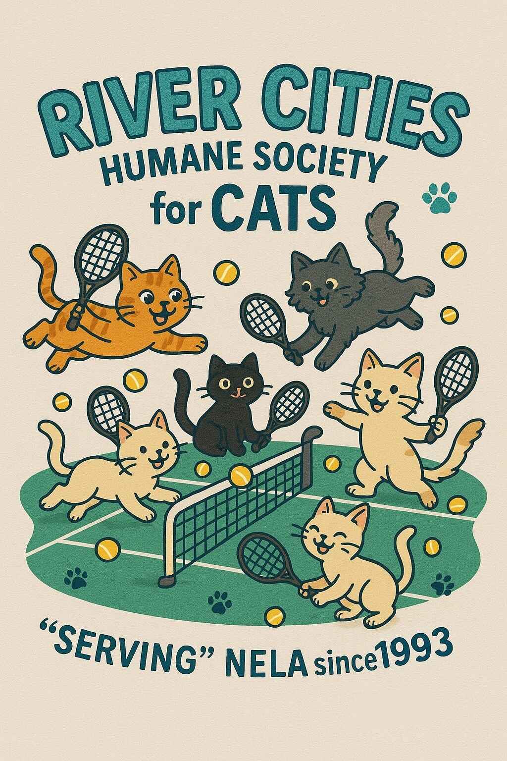 River Cities Humane Society for Cats' First Annual "Love-All, Cats Included" Charity Tennis Tournament image