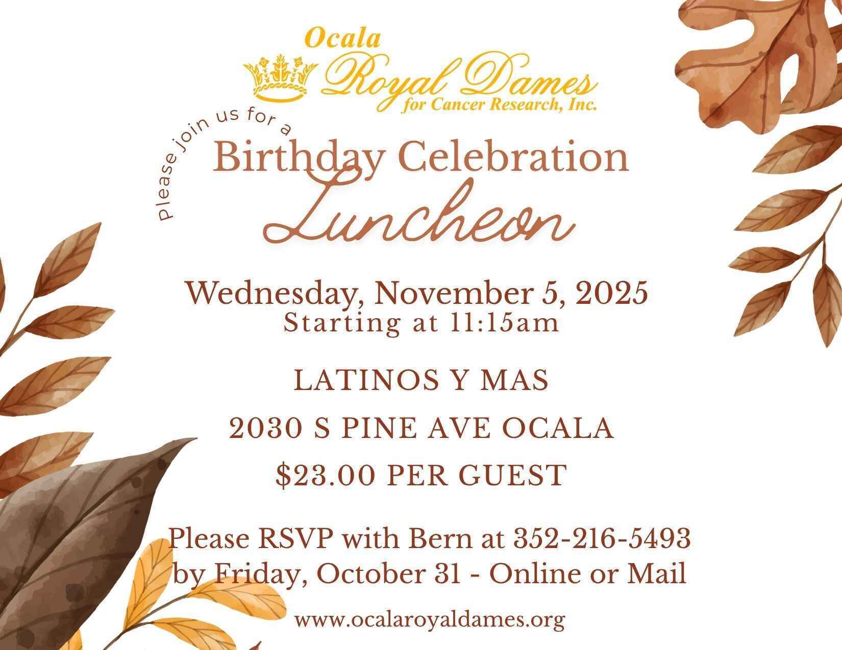 Birthday Celebration Luncheon image