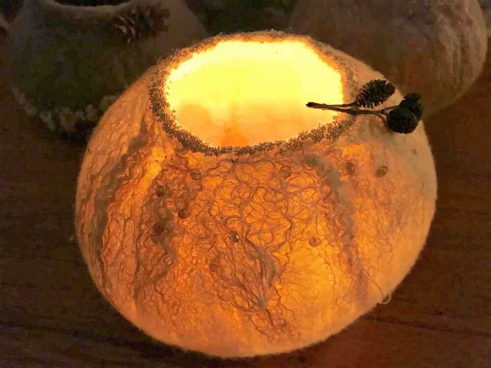 Wet Felted Luminaries with Jeanne Clark image