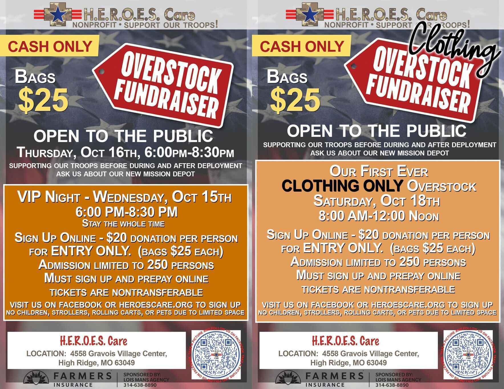 TWO EVENTS!! October Overstock (VIP NIGHT, Wednesday 10/15) & Clothing ONLY Event (Saturday 10/18) image