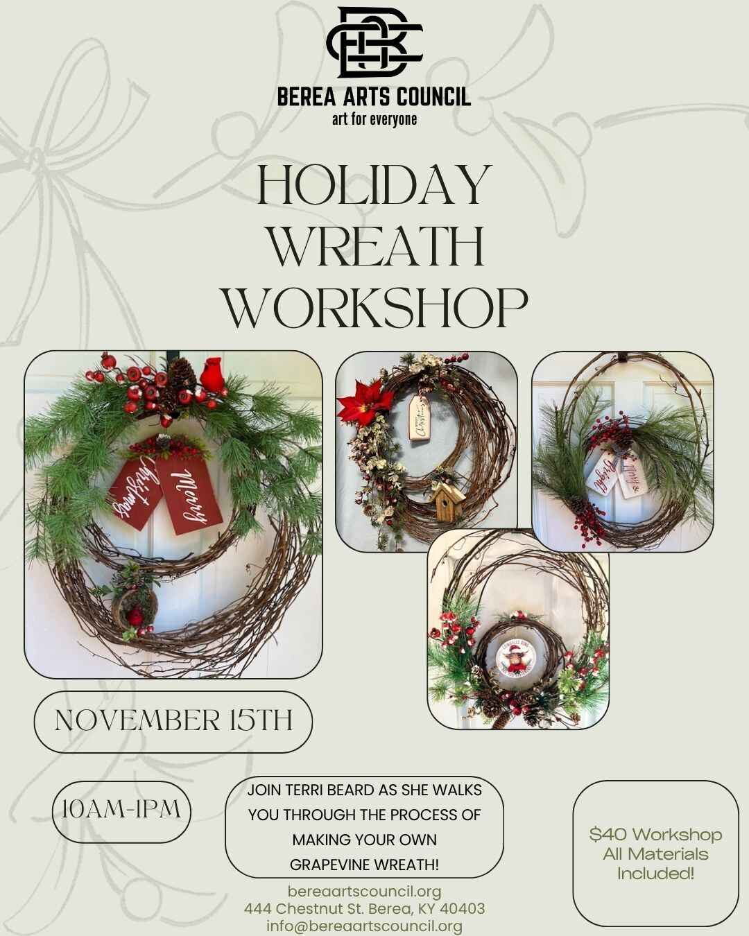 Holiday Wreath Workshop image