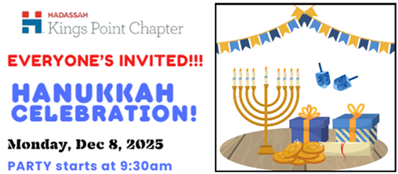 FL - FBR - Kings Point Tamarac Hadassah Celebrates Hanukkah 2025 image