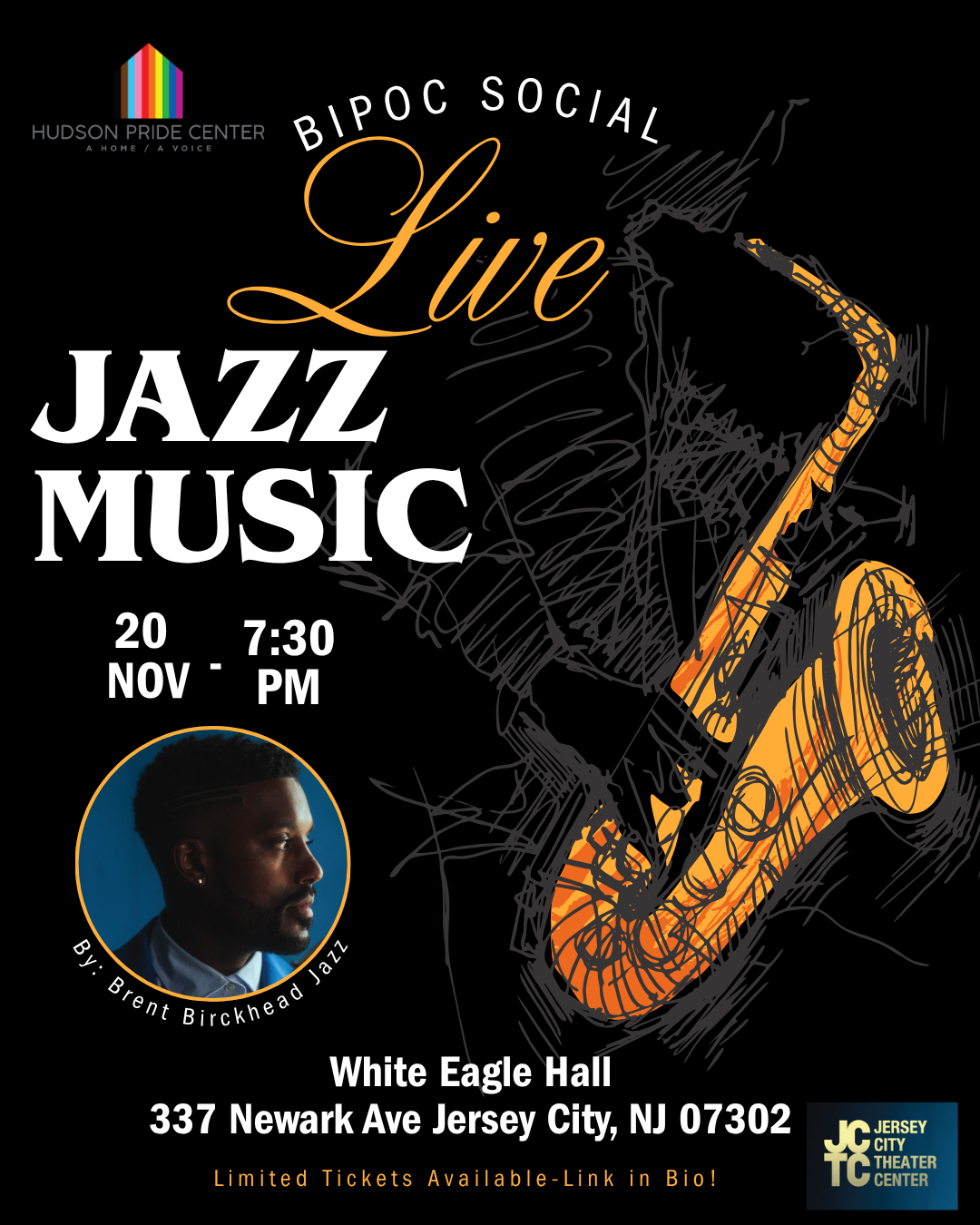 BIPOC Social- Global Music Series: Brent Birckhead Jazz image