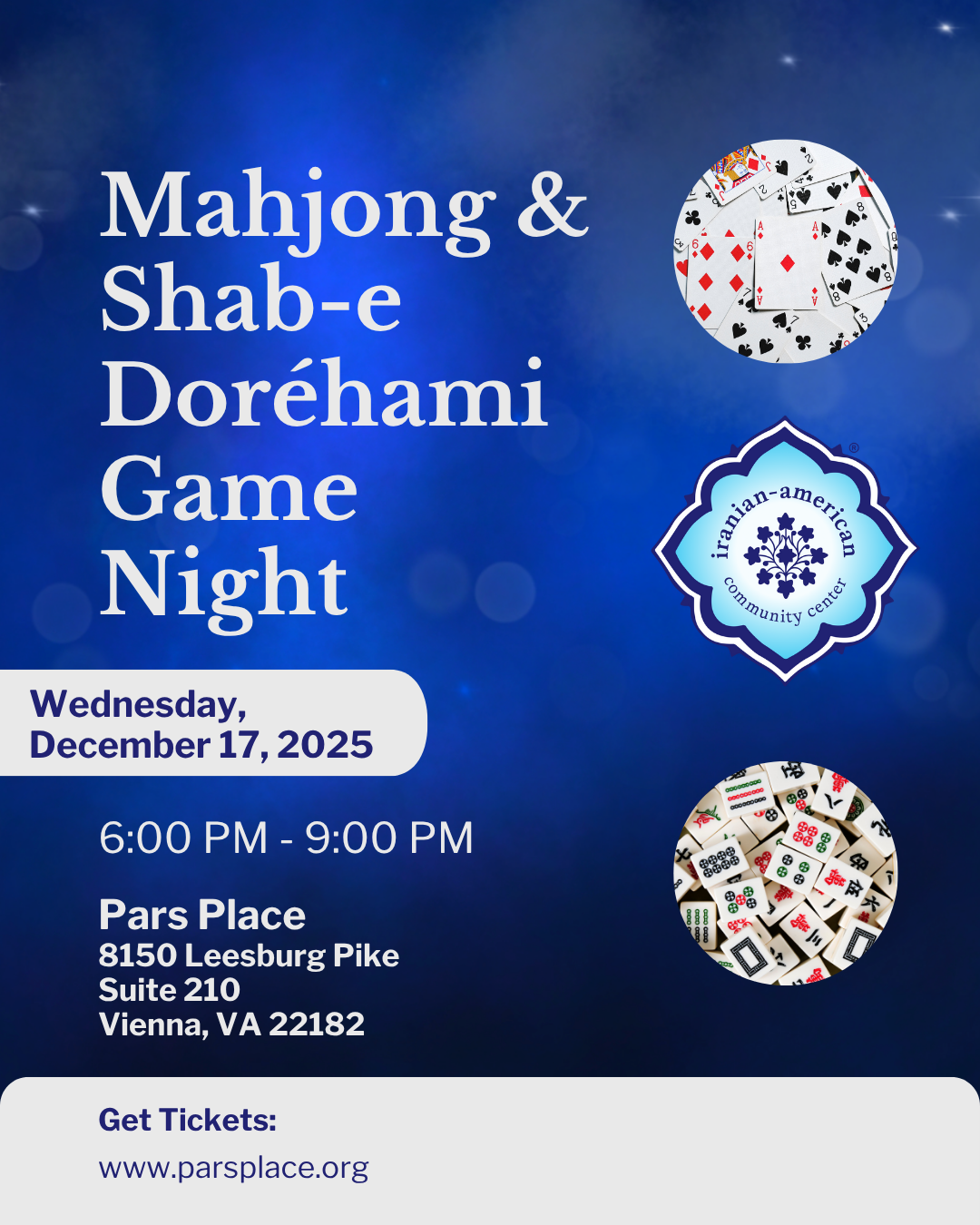 Mahjong & Shab-e Doréhami Game Night image