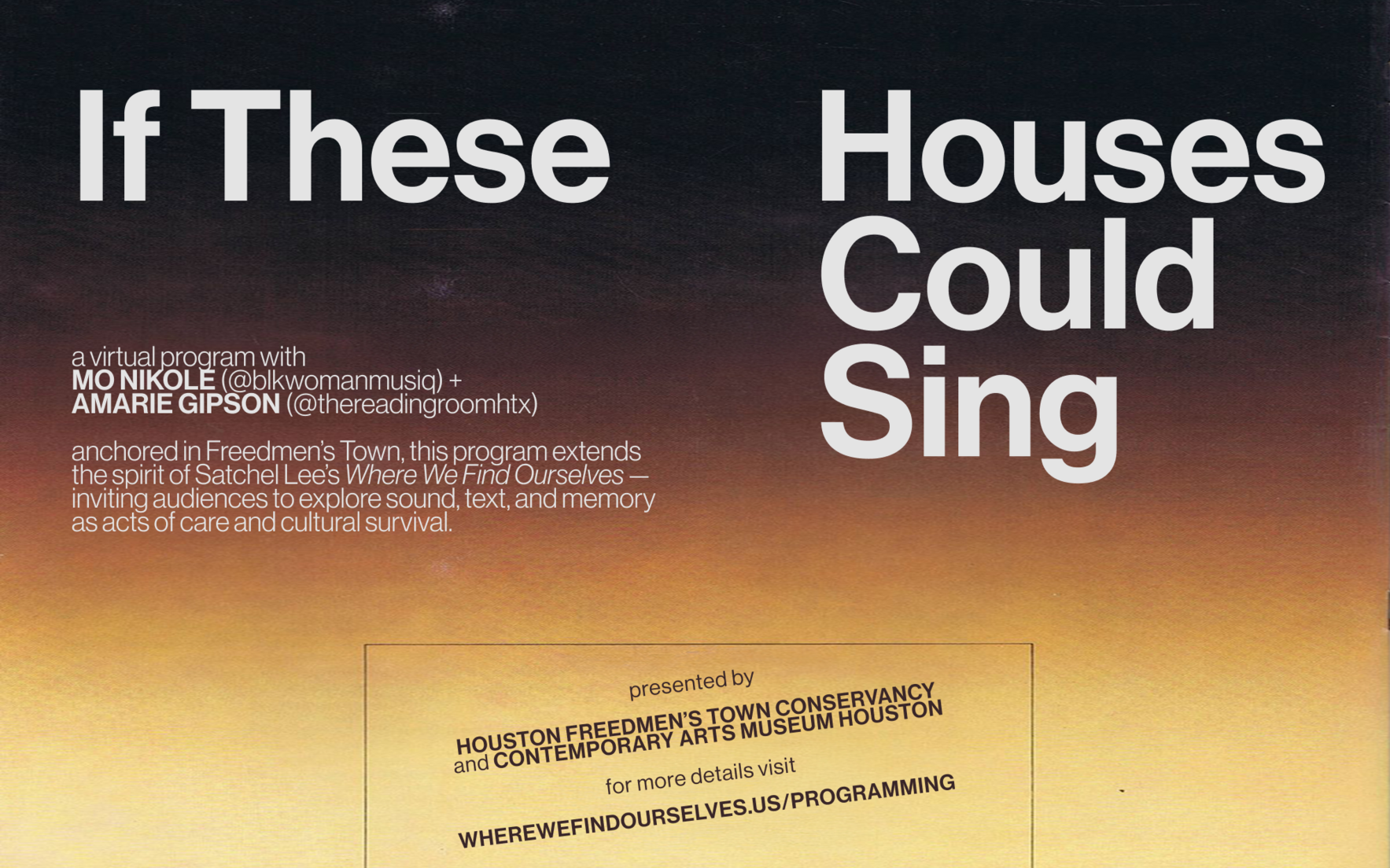 If These Houses Could Sing image