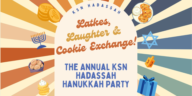 West - HSC - Northern - K'helah Shel Nashim - Hannukah Party: Latkes, Laughter, & Cookie Exchange - 2025 image