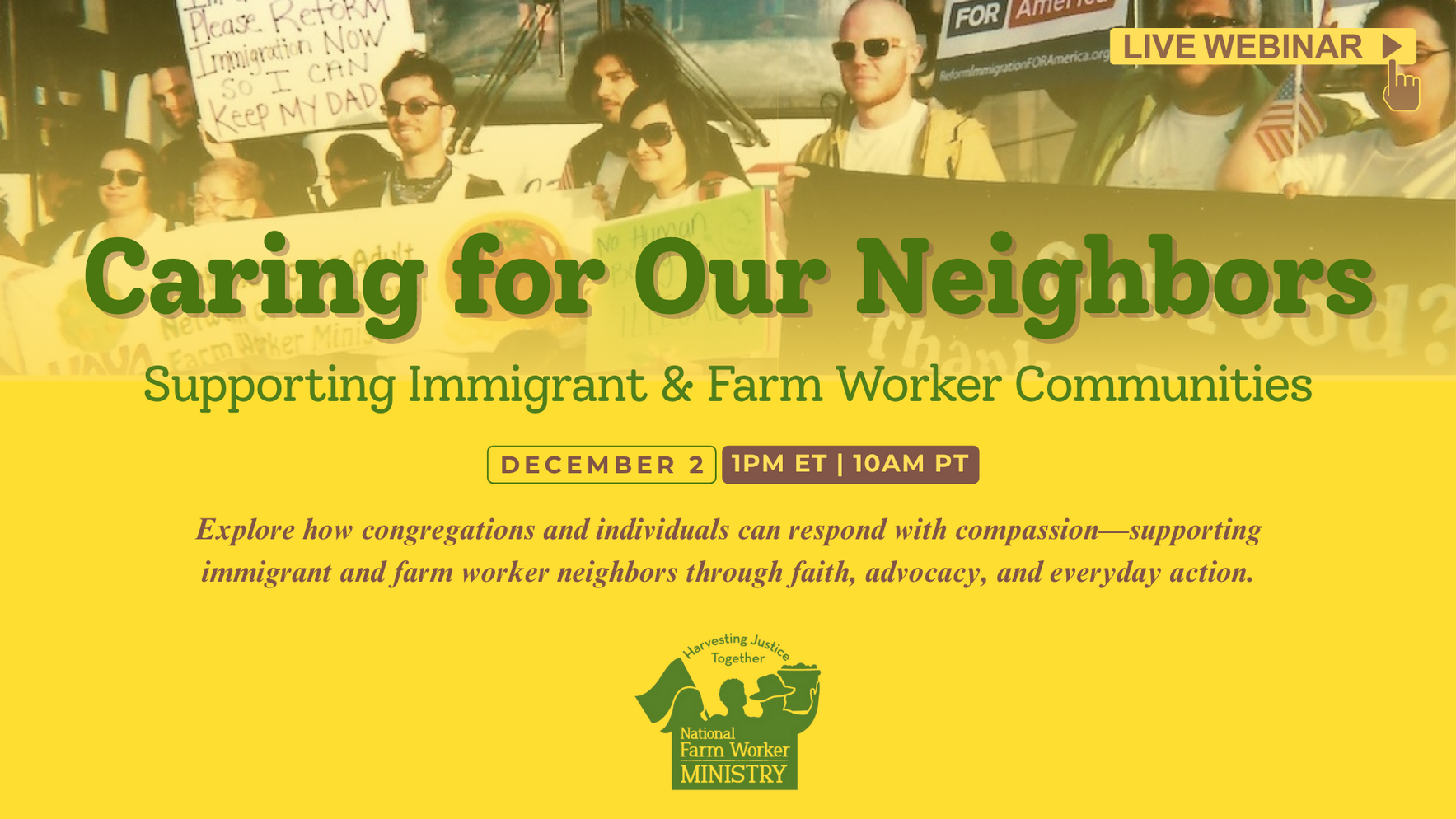 Webinar - Caring for Our Neighbors: Supporting Immigrant & Farm Worker Communities image