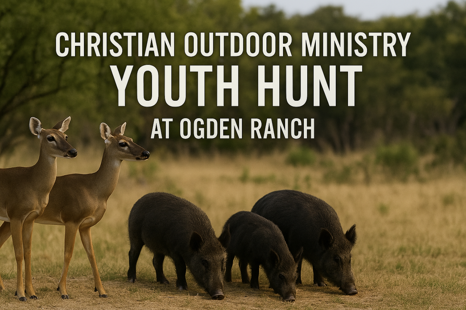 COM Youth Hunt at Ogden Ranch - Jan. 2-4 - Whitetail Doe & Hogs image