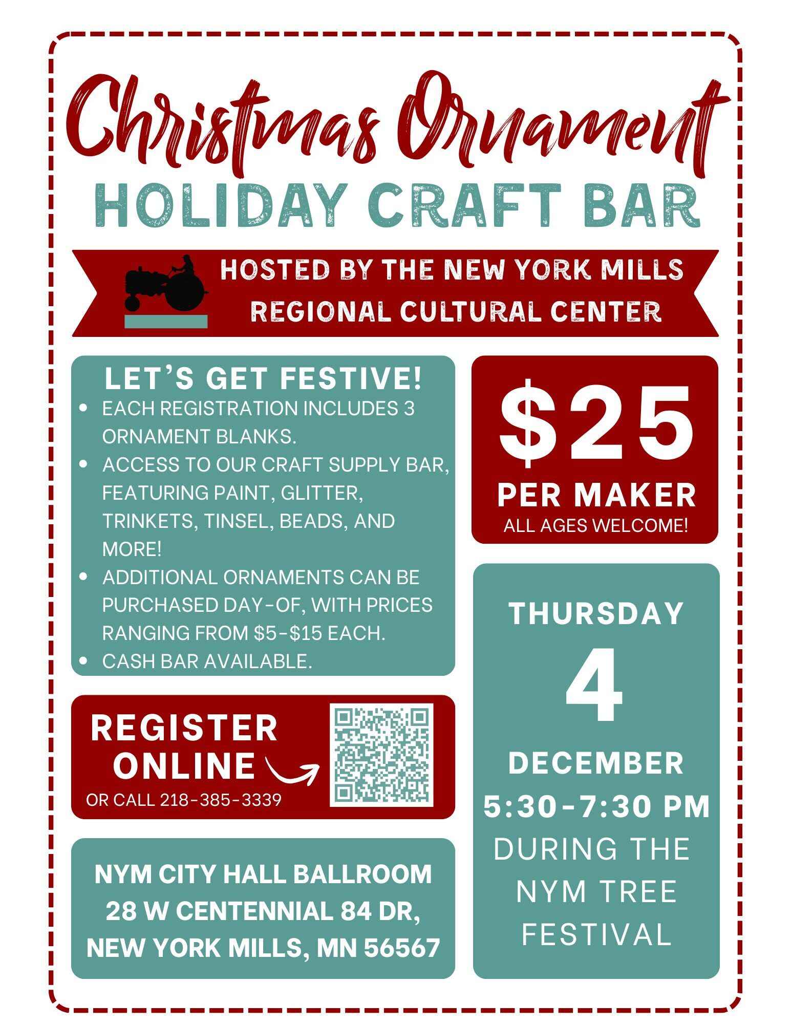 Holiday Craft Bar @ NYM Tree Festival image