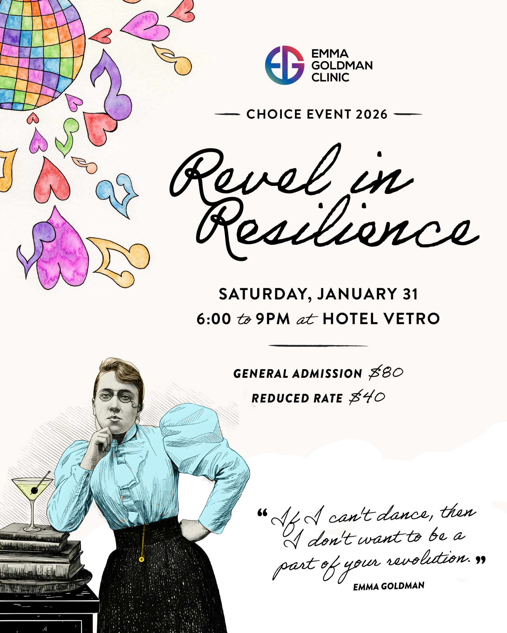 Revel in Resilience: Emma Goldman Clinic Choice Event 2026 image