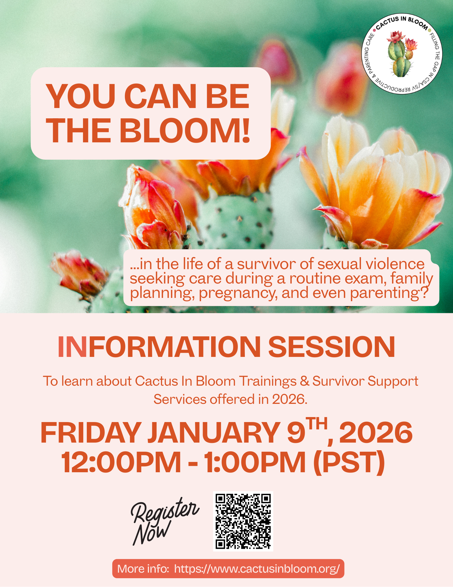 Cactus In Bloom Information Session 2026 image