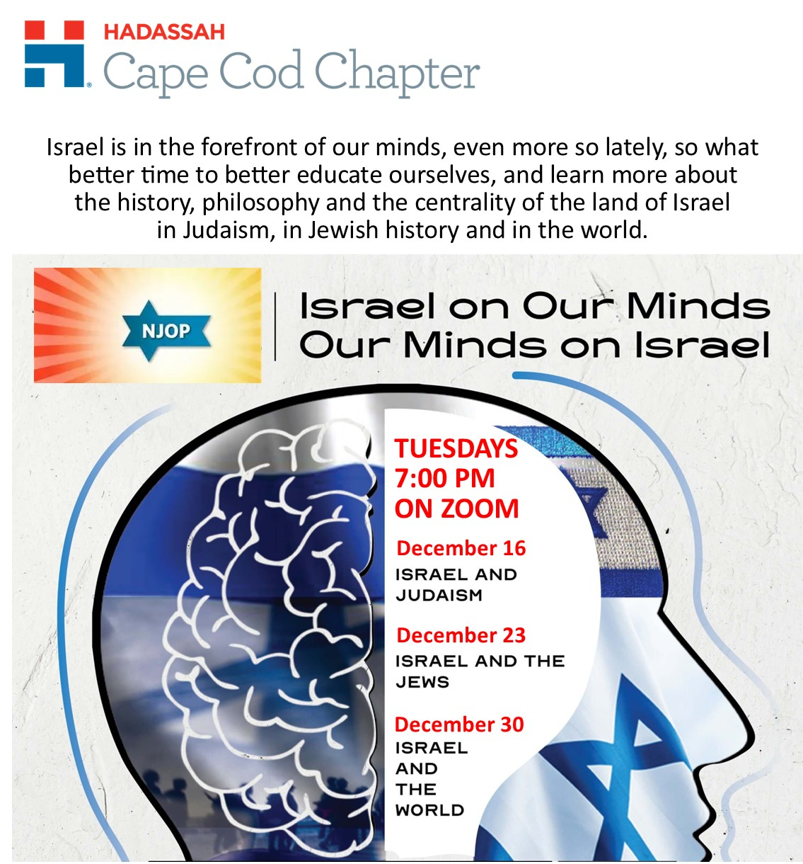HNE: SNE Cape Cod Israel on Our Minds 2025 image
