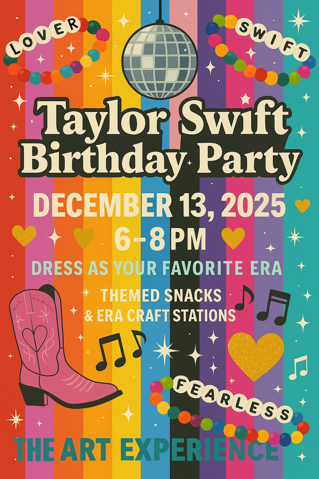 Taylor Swift Themed Birthday & Craft Event image