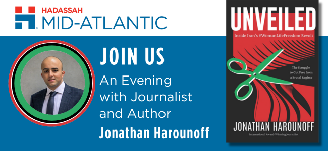 Mid-Atlantic GA Event: An Evening with Journalist and Author Jonathan Harounoff discussing "Unveiled" - 2026 image