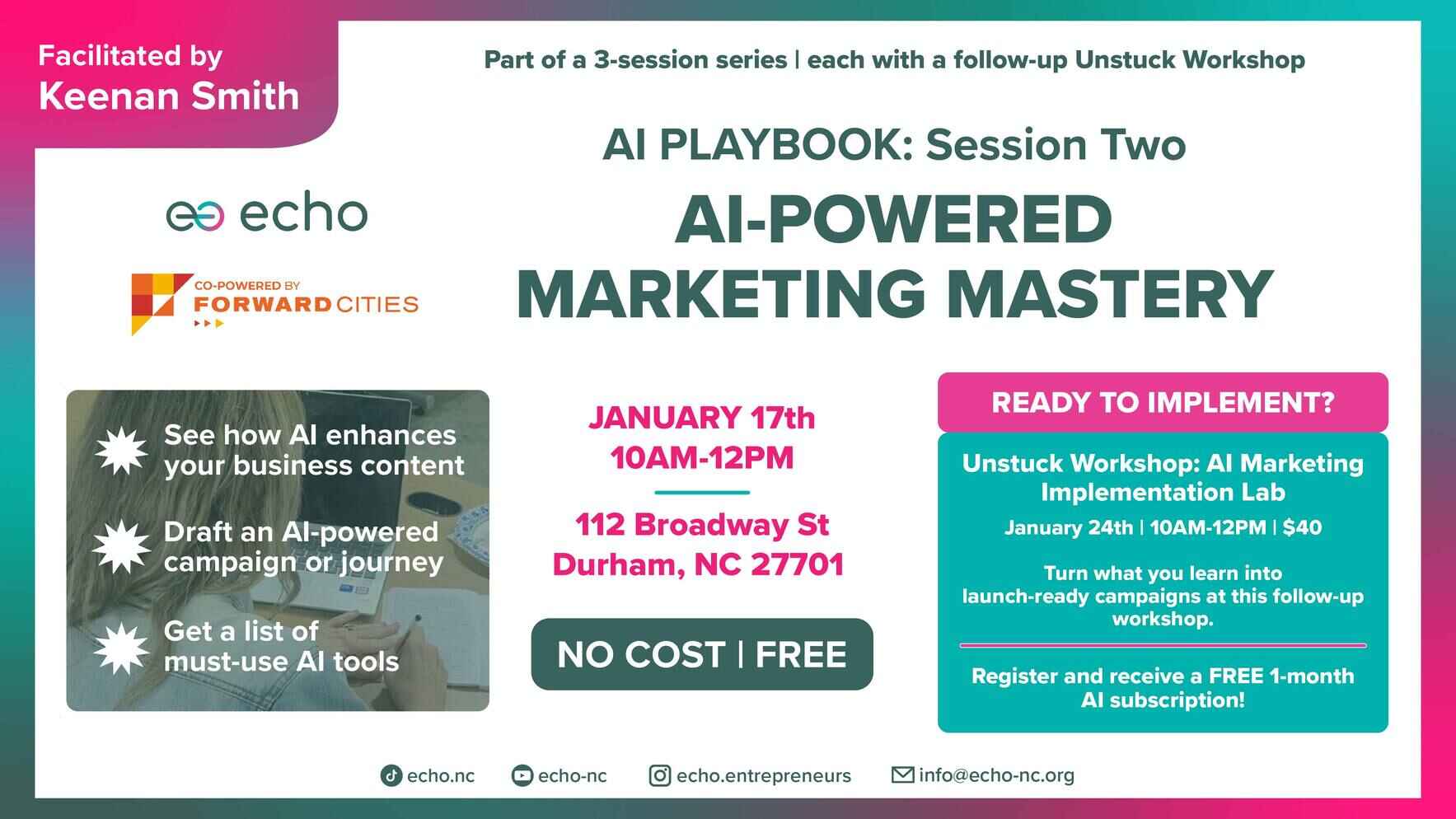 AI Playbook Session 2: AI-Powered Marketing Mastery image