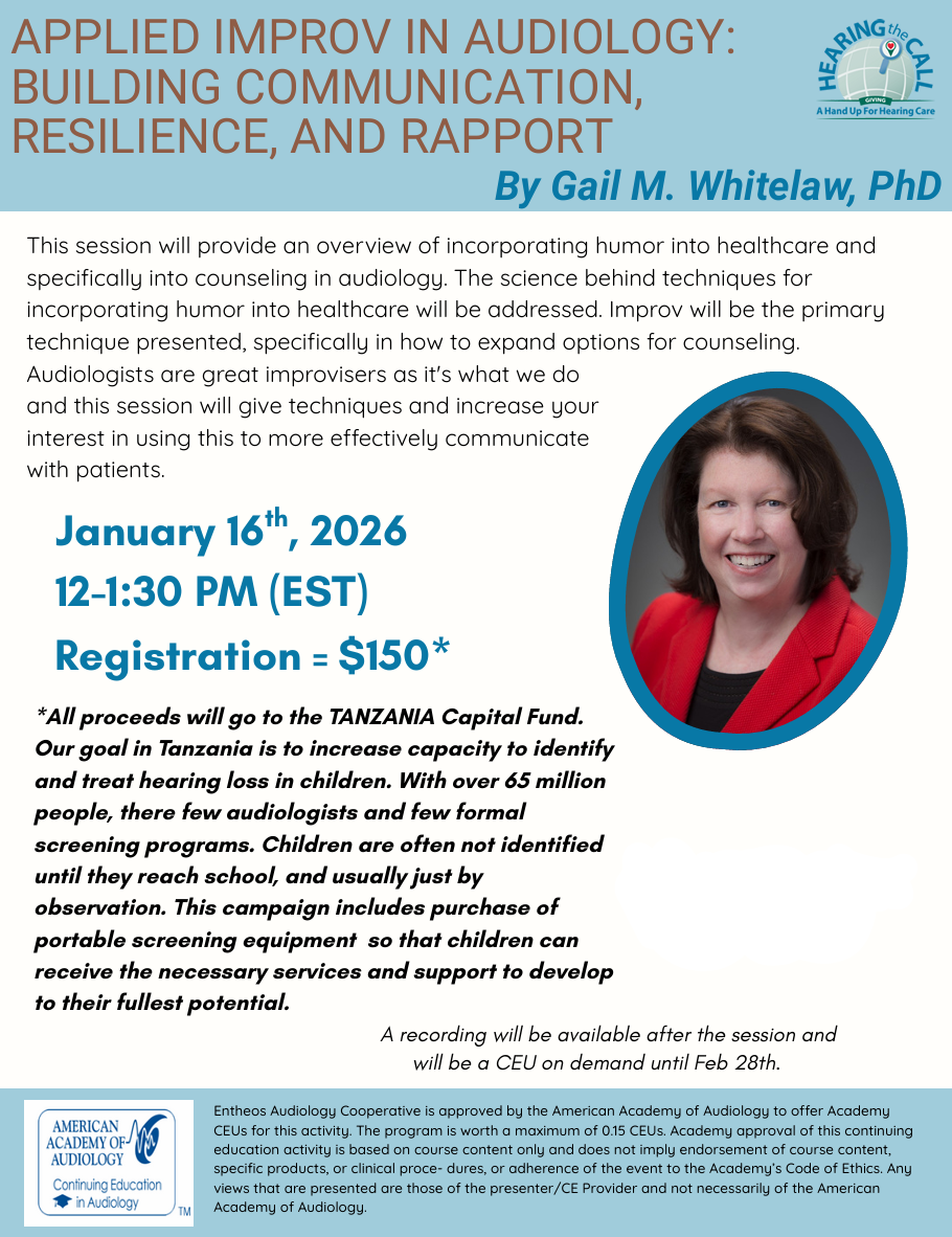 Applied Improv in Audiology: Building Communication, Resilience, and Rapport by Gail M. Whitelaw, PhD image