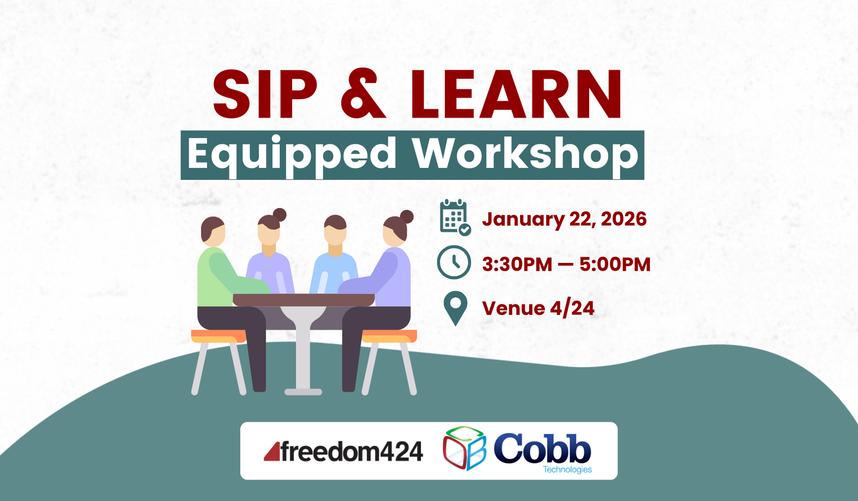 Freedom 4/24 and Cobb Technologies Sip and Learn image
