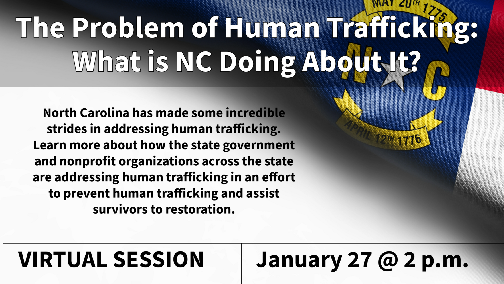 The Problem of Human Trafficking:  What is NC Doing About It? image