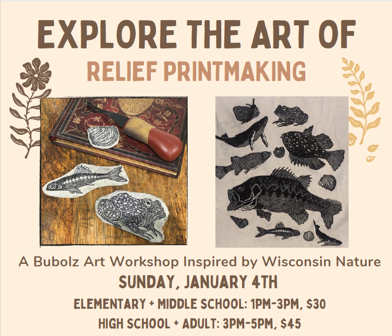 Explore the Art of Relief Printmaking | A Bubolz Art Workshop image