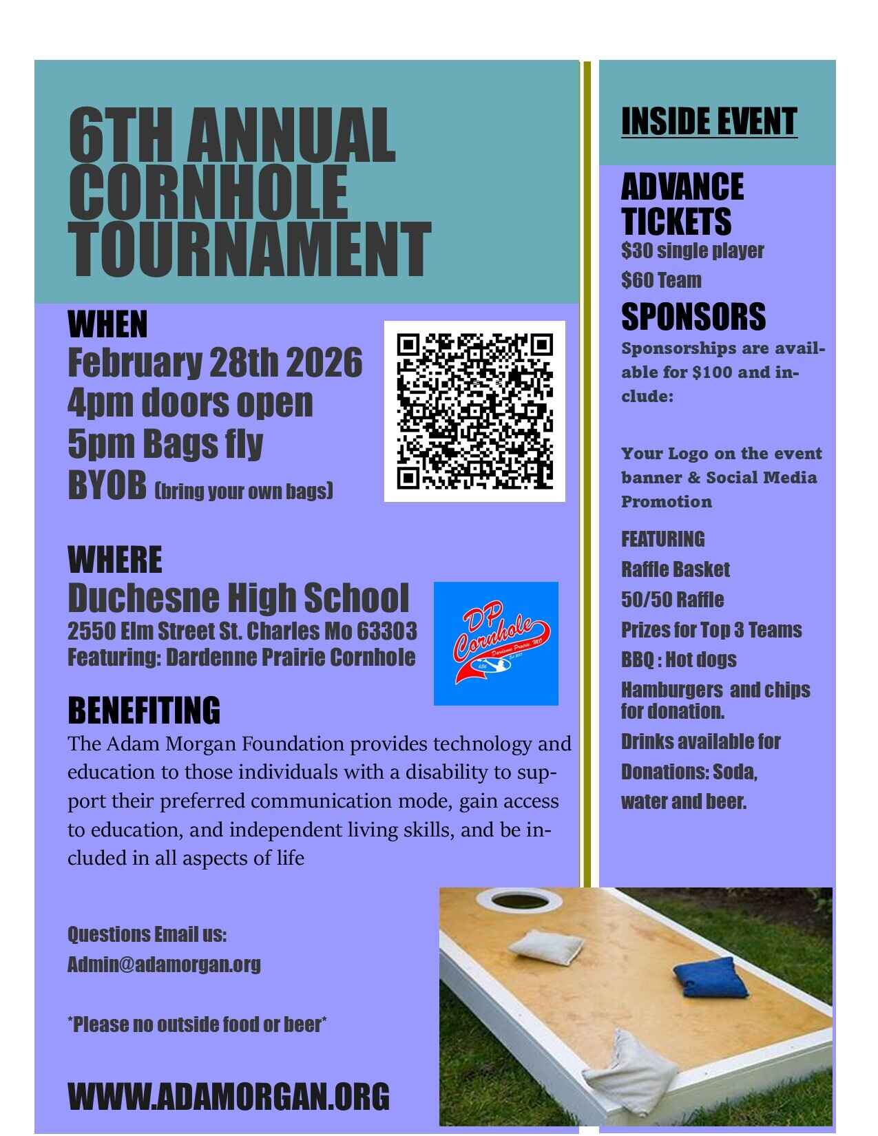 6th Annual Cornhole Tournament  image