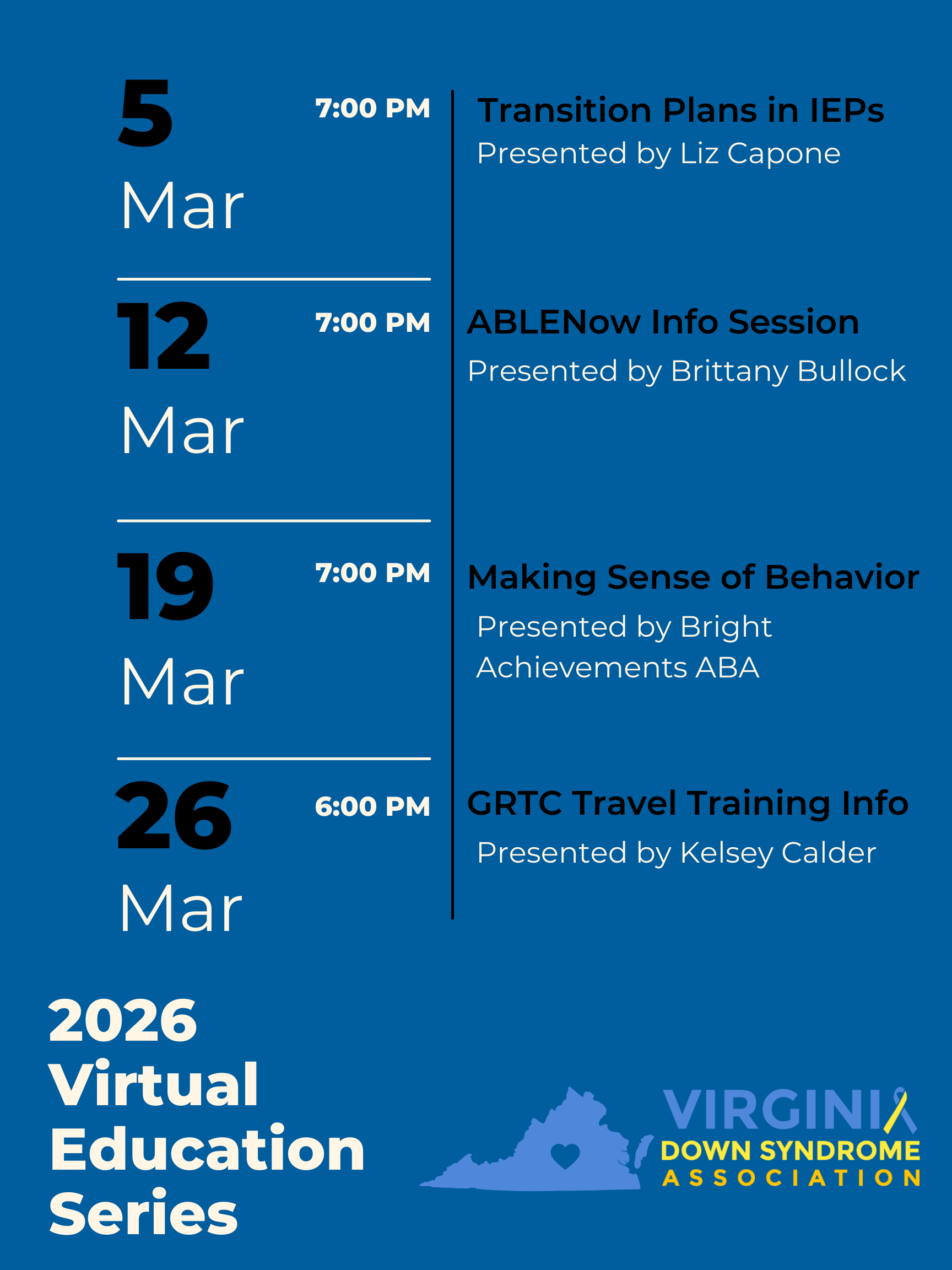 2026 Virtual Education Series image