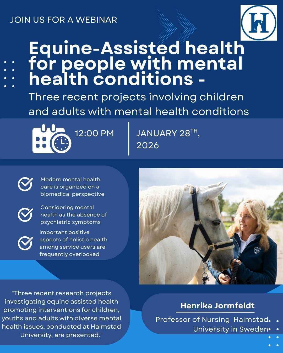 Equine-assisted health for people with mental health conditions image