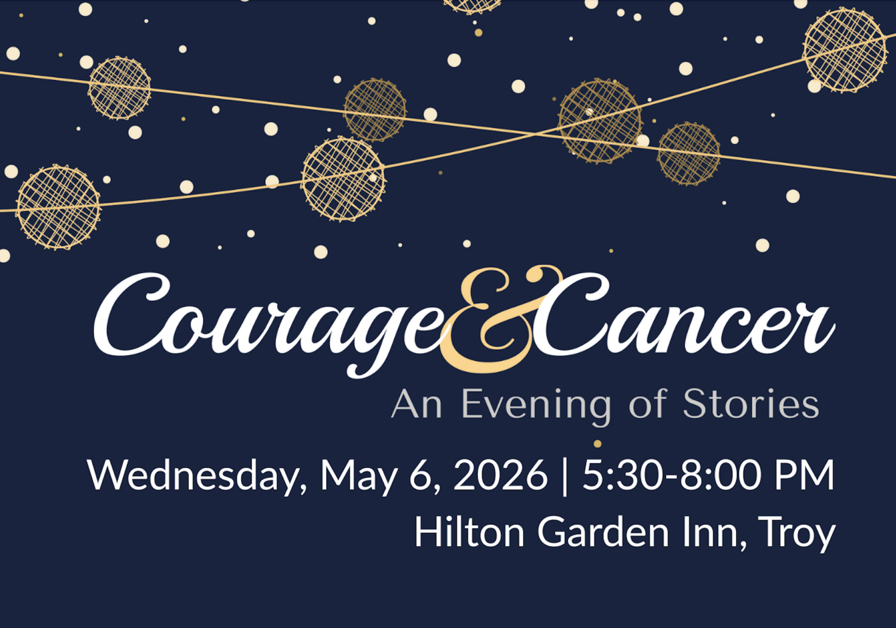  2026 Courage & Cancer: An Evening of Stories image