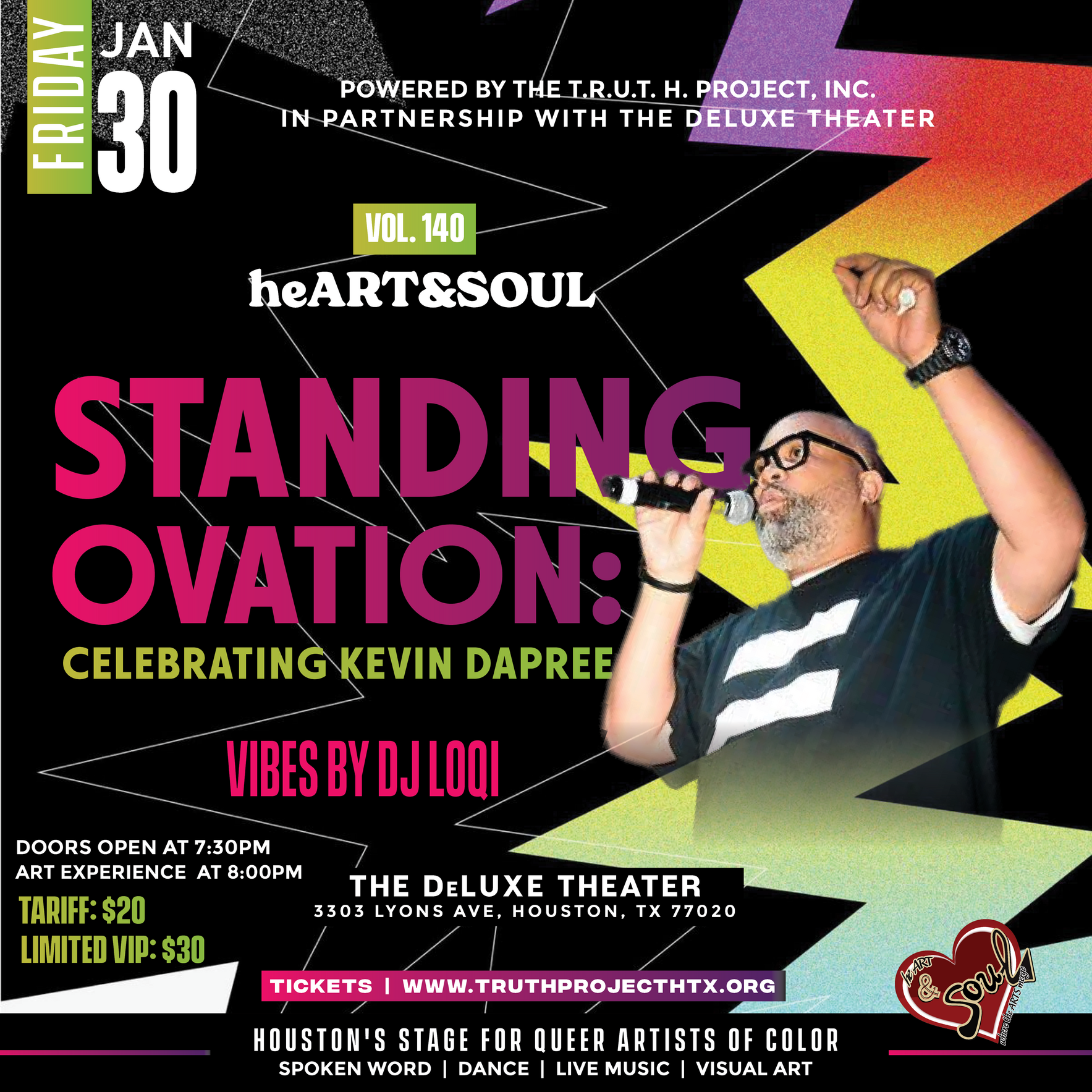 The T.R.U.T.H. Project presents heART&SOUL Vol. 140: Standing Ovation image