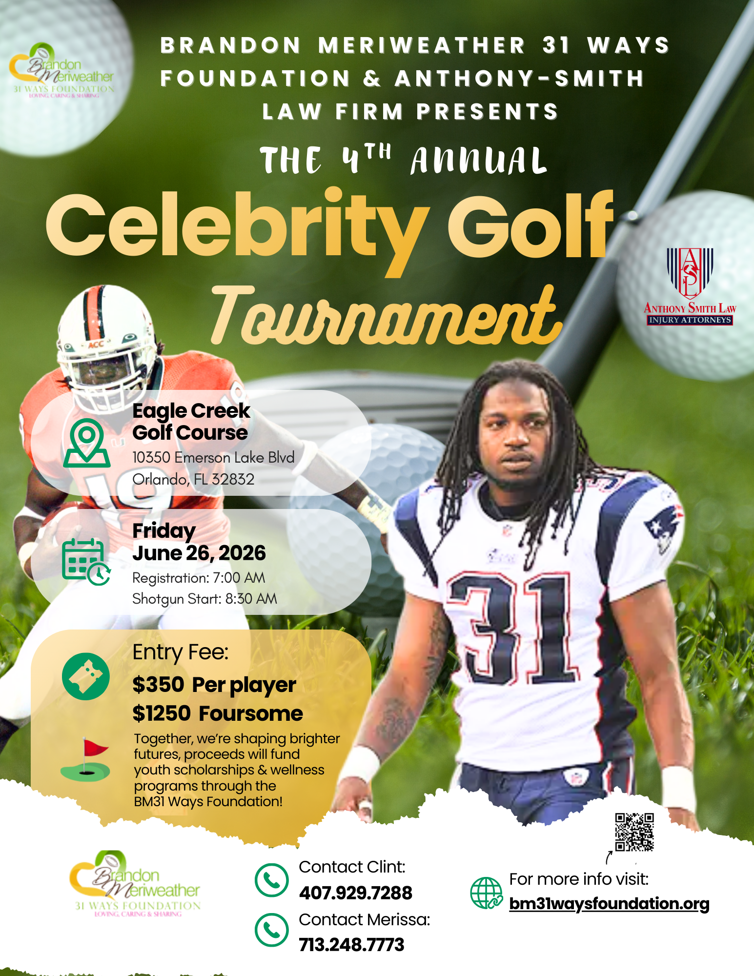 BM 31 WAYS ANNUAL CELEBRITY GOLF TOURNAMENT PRESENTED BY ANTHONY-SMITH LAW FIRM P.A. image