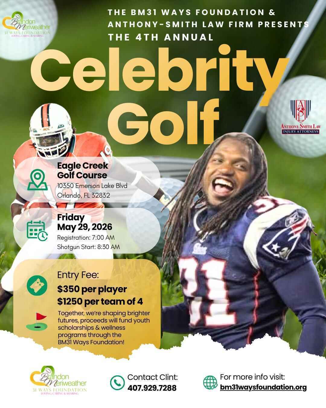 BM 31 WAYS ANNUAL CELEBRITY GOLF TOURNAMENT PRESENTED BY ANTHONY-SMITH LAW FIRM P.A. image