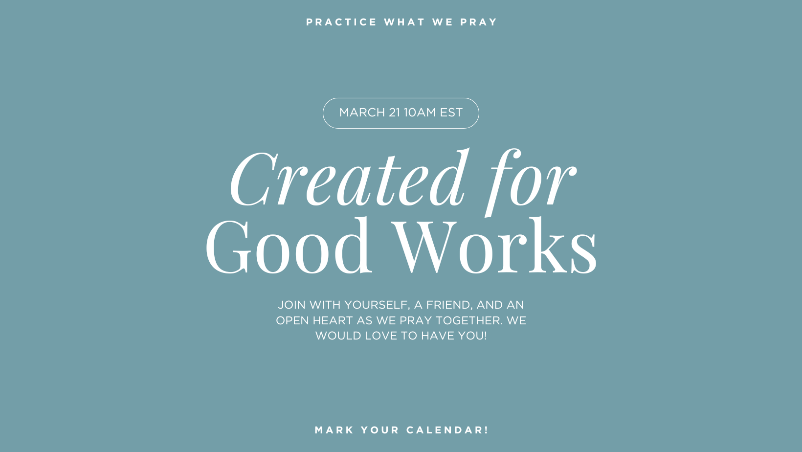 Practice What We Pray image