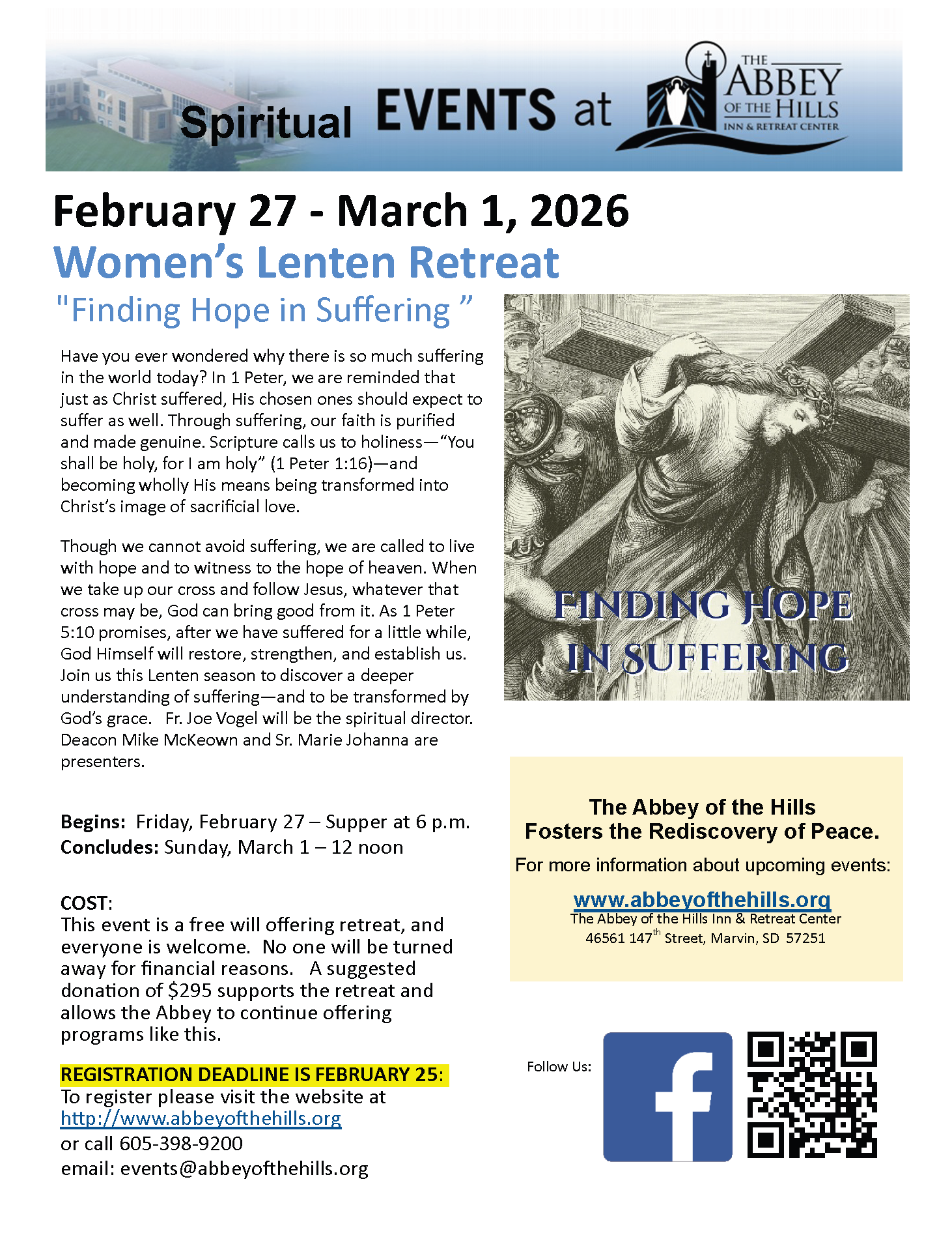 Women's Lenten Retreat- February 27- March 1, 2026 image