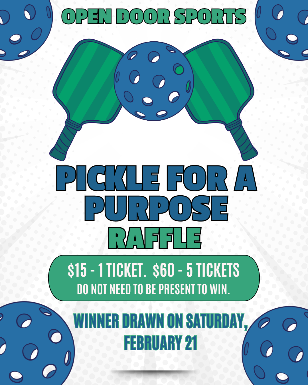 Winter 2026 Pickle for a Purpose Raffle image