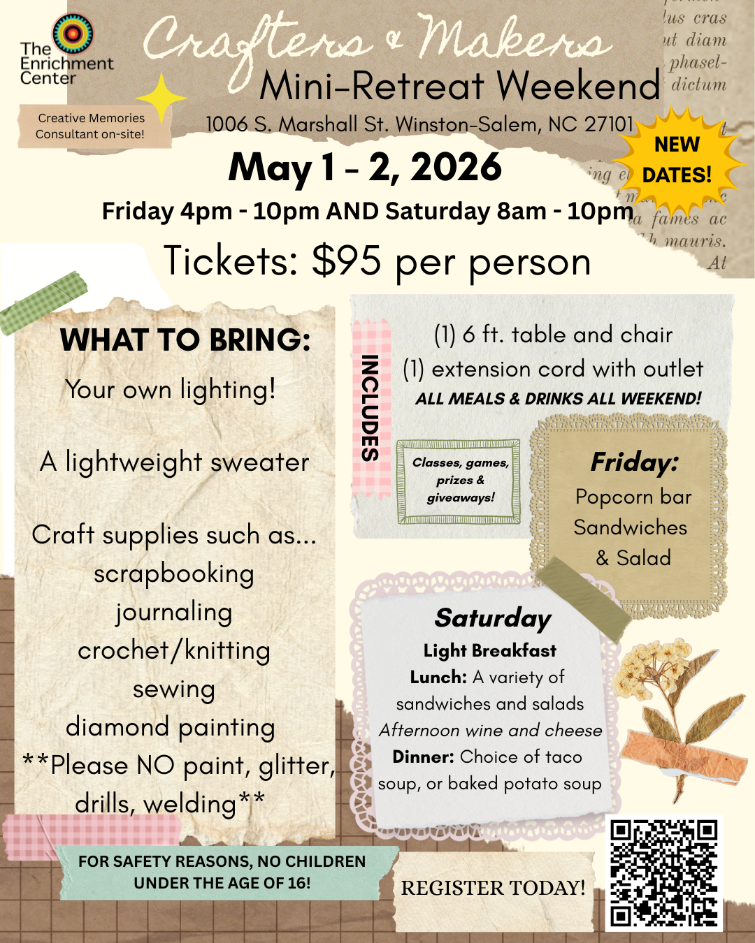 MAY 2026 Crafters and Makers Mini-Retreat Weekend image
