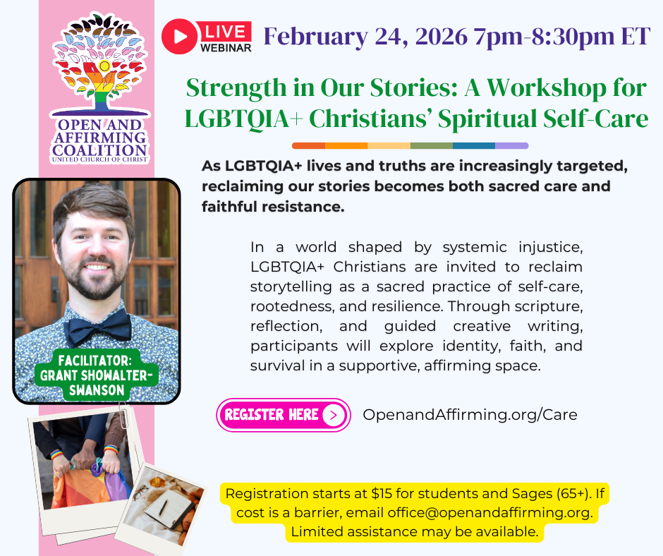 Webinar: Strength in Our Stories: A Workshop for LGBTQIA+ Christians’ Spiritual Self-Care image
