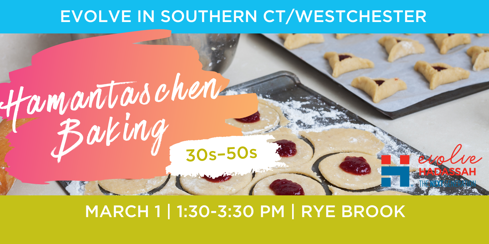 METRO - CT & WCR - Evolve in Southern CT/WCR - Hamantaschen Baking - 2026 image
