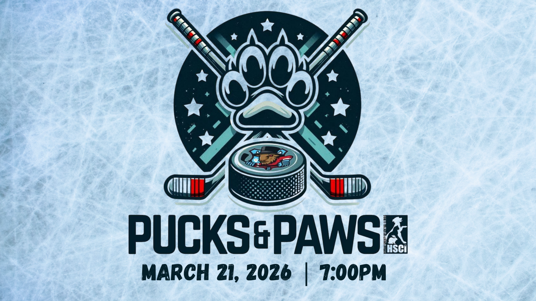 Pucks & Paws with the Bloomington Bison image
